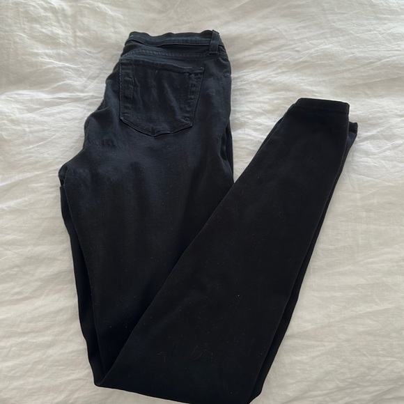 J BRAND Size 29 Black Solid Cotton Elastane Zip Fly Jeans